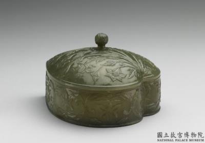 图片[2]-Jade leaf-shaped box, Mughal Empire-China Archive